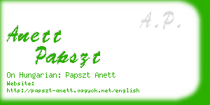 anett papszt business card